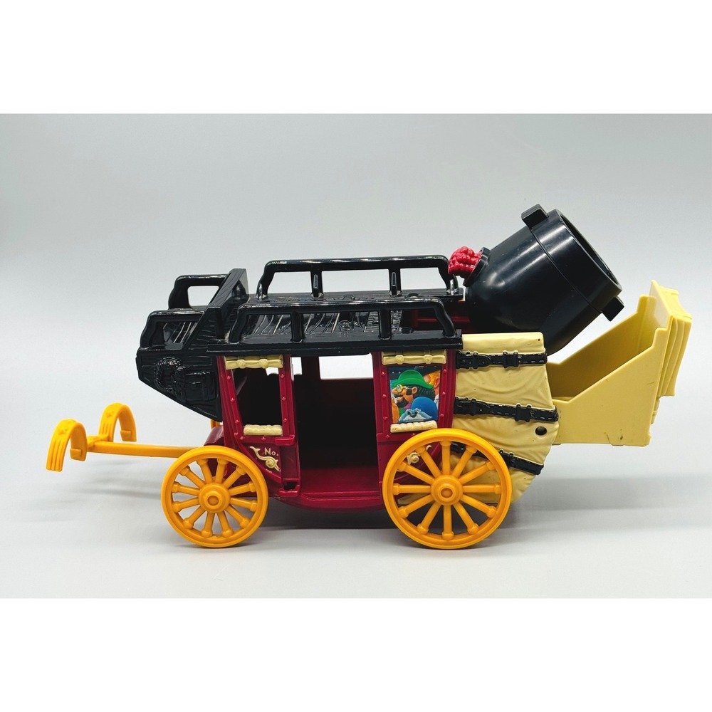 Fisher Price Great Adventures Wild West Stagecoach Horse Barrel 4 Action Figures - Picture 5 of 13